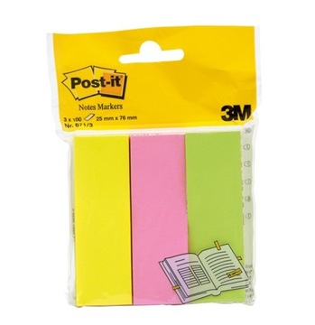 ZNACZNIKI POST-IT (671/3), PAPIER, 26X76MM, 3X100