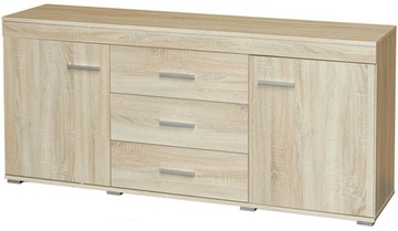 Komoda 160 cm szeroka szuflady dąb sonoma M-22