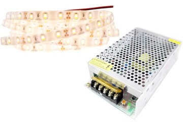 Oświetlenie 300 LED wodoodporne białe CIEPŁA 5m