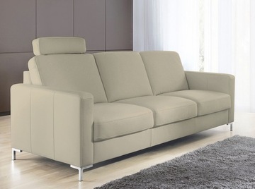 SOFA 3F BASIC ETAP SOFA SKÓRA JASNY SZARY HIT