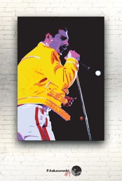 Queen - КАРТИНА 80x60 холст постер Фредди Меркьюри