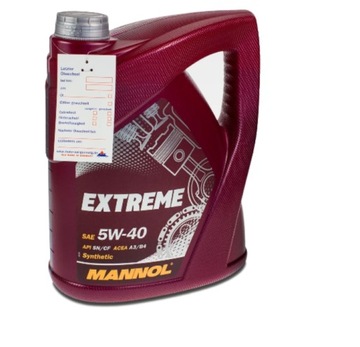 OLEJ MANNOL 5W40 EXTREME 5L TANIE FILTRY