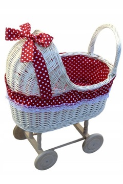 Плетеная кукольная коляска WICKER куклы.