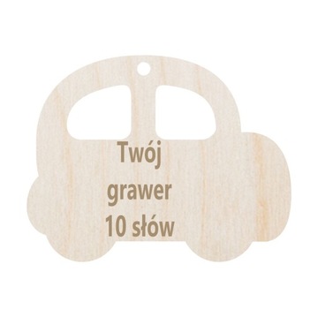 Brelok drewniany grawer 10cm dowolne słowa