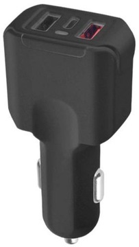 ŁADOWARKA SAMOCHODOWA QUICK CHARGER 2x USB + USB-C