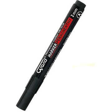 Marker Permanent GRAND Wodoodporny Okrągły CZARNY