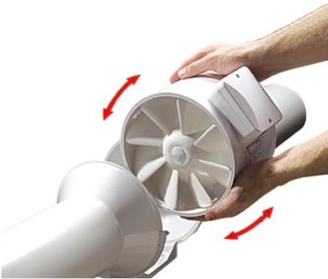 фото ориг. №5, Fan channel axial two transmissions 218m3/ h tb125 s ball bearings quiet