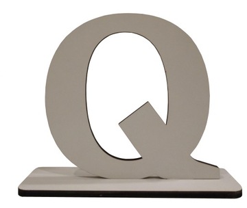LITERY DREWNIANE Q 18CM - DEKORACJE ŚLUB IMIONA