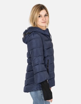 Теплая женская зимняя куртка Parka 8511 XL темно-синяя