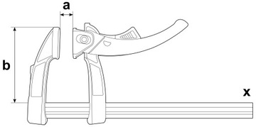 Быстросъемный рычажный зажим Bessey KLI 300/80