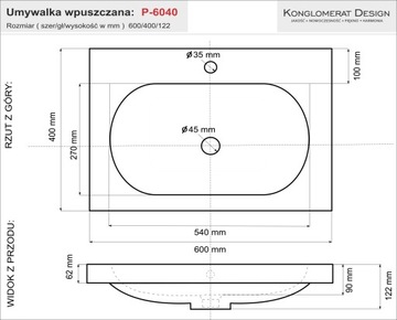 Умывальник 60 Pinat Oval Bowl покрытие NanoShine