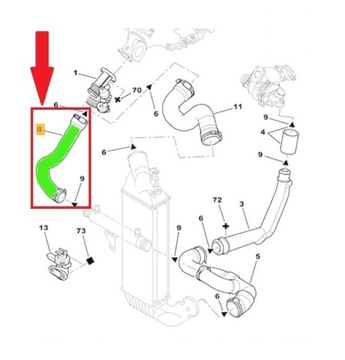 PŘÍVOD TURBO INTERCOOLER FIAT ULISEE 2.2 JTD