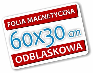 Odblaskowa Folia Magnetyczna 60 na 30 cm Reklama CANVA