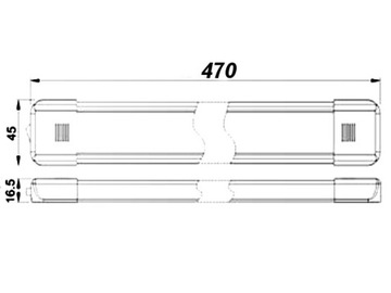 Мощная светодиодная лампа 48 SMD 47 см с коробкой для кабины TIR BUS 12В 24В белая