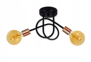 MODNA SUFITOWA LAMPA ŻYRANDOL EDISON RETRO SKRĘT