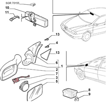 ALFA ROMEO 166 CZUJNIK KLIMATYZACJI W LUSTERKO 520