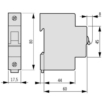 АВТОМАТИЧЕСКИЙ ВЫКЛЮЧАТЕЛЬ EATON C 16A 1-ПОЛЮСНЫЙ HN-C16/1