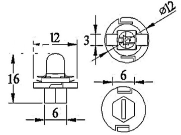 набор из 5 лампочек R5 с цоколем B8.4D, панель часов 1,2 Вт 12 В 5 шт.