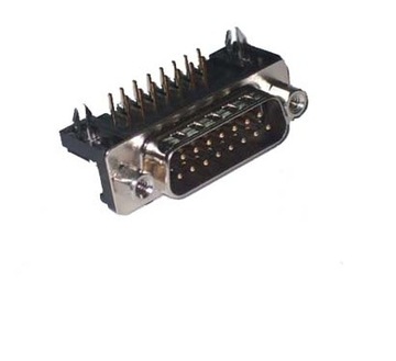 WTYK dsub D-SUB DB15 15pin 15p kątowy druk (1275)