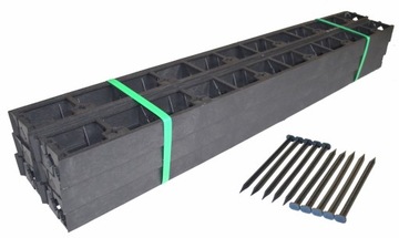 OBRZEŻE TRAWNIKOWE OGRODOWE Palisada 78mm EKO BORDER 7,8cm 40m + 200 KOTEW