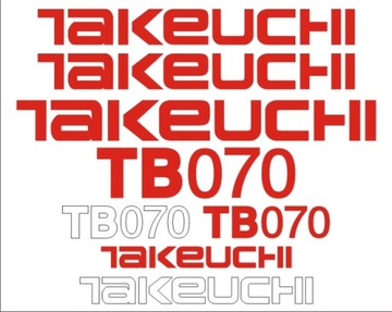 NAKLEJKI NALEPKI - TAKEUCHI TB070 + piktogramy