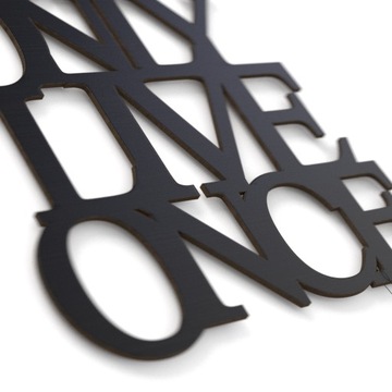 3D деревянная настенная надпись «Живешь только один раз»