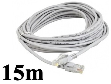 KABEL INTERNETOWY UTP LAN RJ45 CAT5E 15m