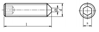 Установочный винт с головкой M10x12 оцинкованный DIN 914 10 шт.