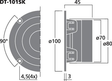 MONACOR DT-101SK - Купольный твитер