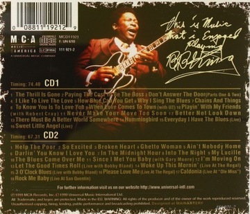 B.B.KING HIS DEFINITIVE GREATEST HITS - 2 CD TOP