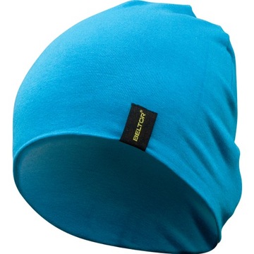 BELTOR CZAPKA SPORTOWA CAP BŁEKITNA MOVE UNISEX CASUAL BEANIE BAWEŁNA