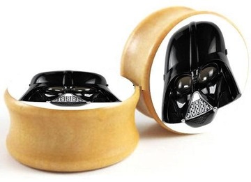 DREWNIANY TUNEL PLUG 10 mm Star Wars Darth Vader