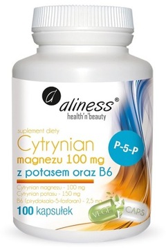 Cytrynian Magnezu z potasem +wit B6 (P-5-P)Aliness