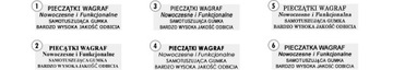 Штамп SELF-INKING WAGRAF 30, 4 варианта, 38х12мм