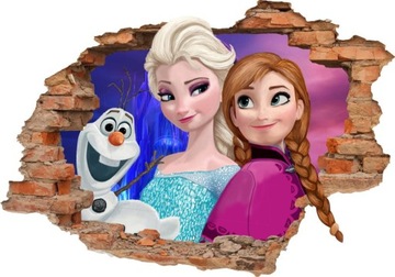 Naklejki FROZEN Kraina Lodu Elsa 3D 130x90cm