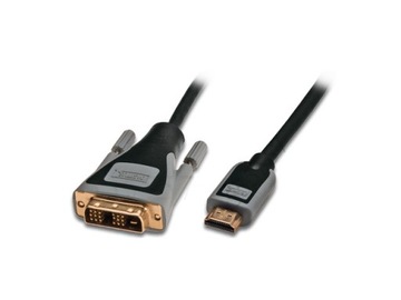 КАБЕЛЬ HDMI DVI ДЛИНОЙ 1,5 М ПОЗОЛОЧЕННЫЕ РАЗЪЕМЫ 1080p