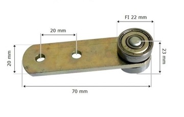 Тележка РОЛЛЕР, опора ворот, рельсовый профиль FI 22