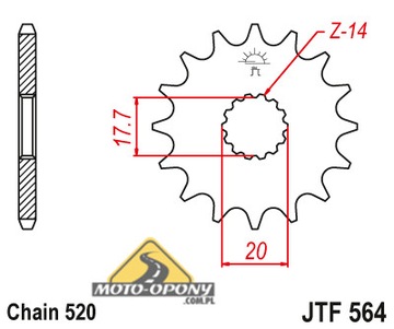 Цепь Yamaha XVS 125 Drag-Star X-Ring + звездочки