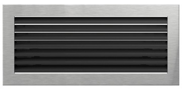 Вентиляционная решетка FRESH, полированная, 17х37, современная каминная шторка