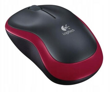 Mysz LOGITECH M185 910-002240 CZERWONA BEZPRZEWODO