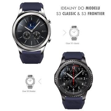 ТЕМНО-СИНИЙ силиконовый ремешок Samsung Gear S3