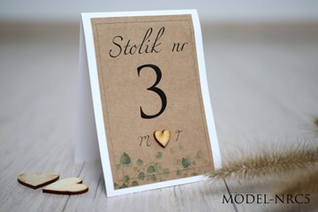 NUMERY STOŁÓW STOLIKÓW VINTAGE DL EKO BOHO CZ. 3