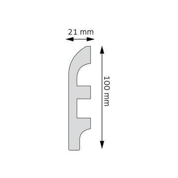 Плинтус 98х19,4мм LED CEZAR Белый