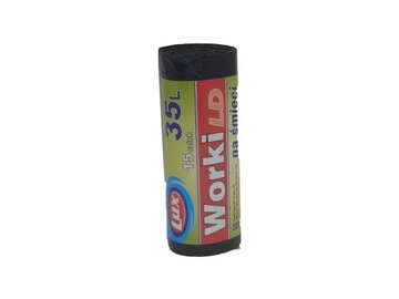 WORKI LUX NA ŚMIECI 35L 15szt CZARNE LD MOCNE !