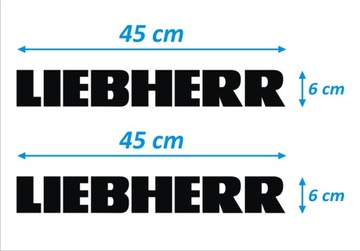 NAKLEJKA NAKLEJKI - LIEBHERR - 2 szt. - CZARNE