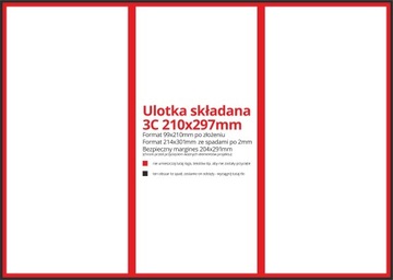 Ulotki A4 Składane do A5 / DL 1000 szt - 170g