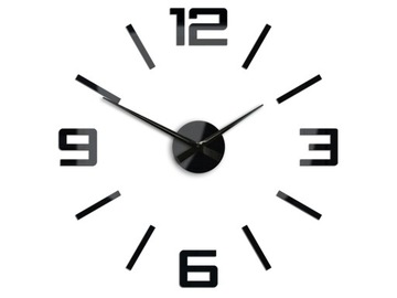 Настенные часы SILVER XL черные 60см - интересно