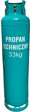 BUTLA GAZOWA PROPAN-BUTAN DUŻA ŚWIECA 33 KG 30 KG