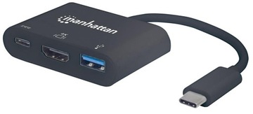 MANHATTAN USB 3.1 — адаптер HDMI, USB 24-контактный, USB 4-контактный 152037 USB 3.1 — HD