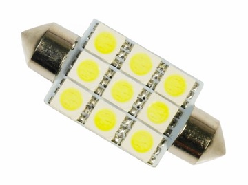 Żarówka C5W 9x LED SMD 5050 C10W Rurka 39 mm